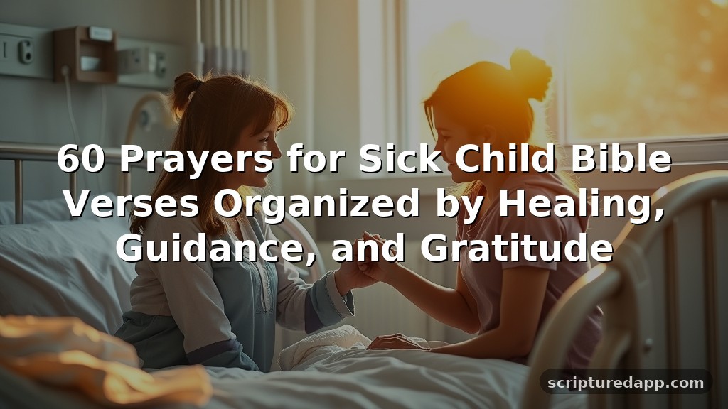 60 Prayers for Sick Child Bible Verses Organized by Healing, Guidance, and Gratitude