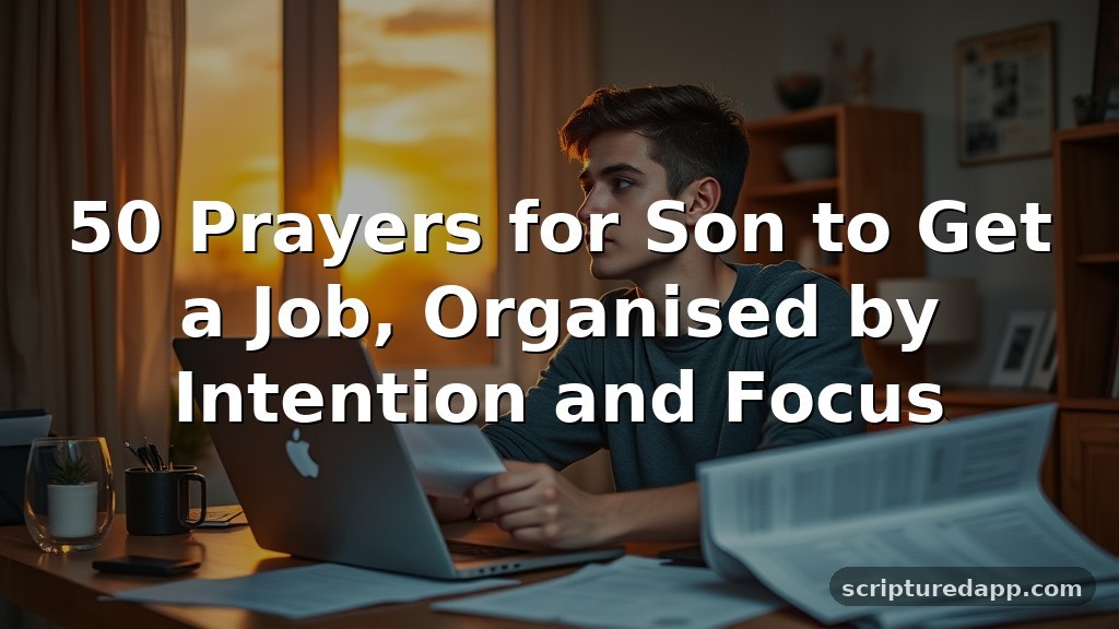 50 Prayers for Son to Get a Job, Organised by Intention and Focus