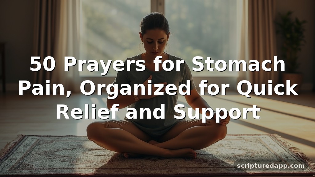 50 Prayers for Stomach Pain, Organized for Quick Relief and Support