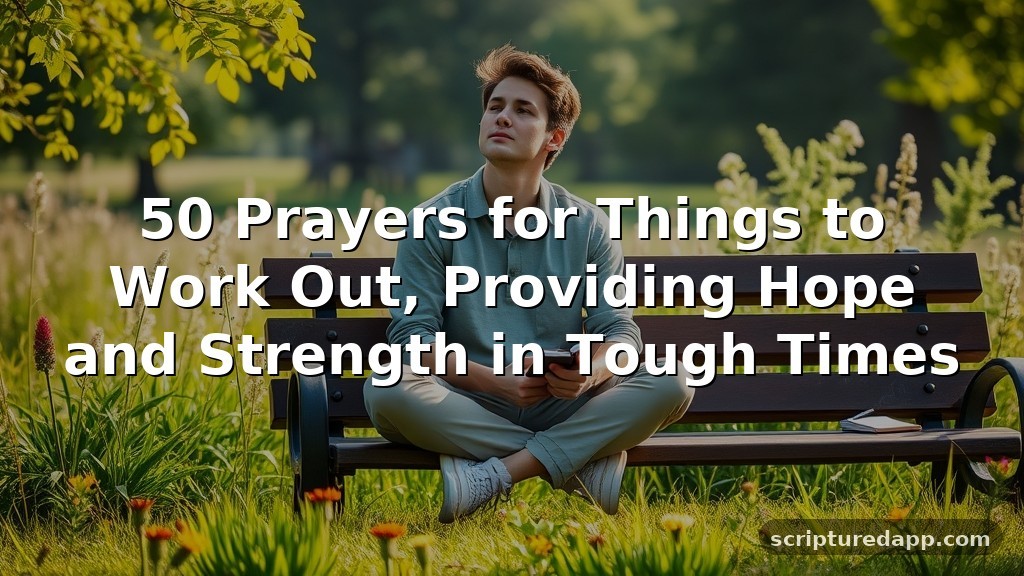 50 Prayers for Things to Work Out, Providing Hope and Strength in Tough Times