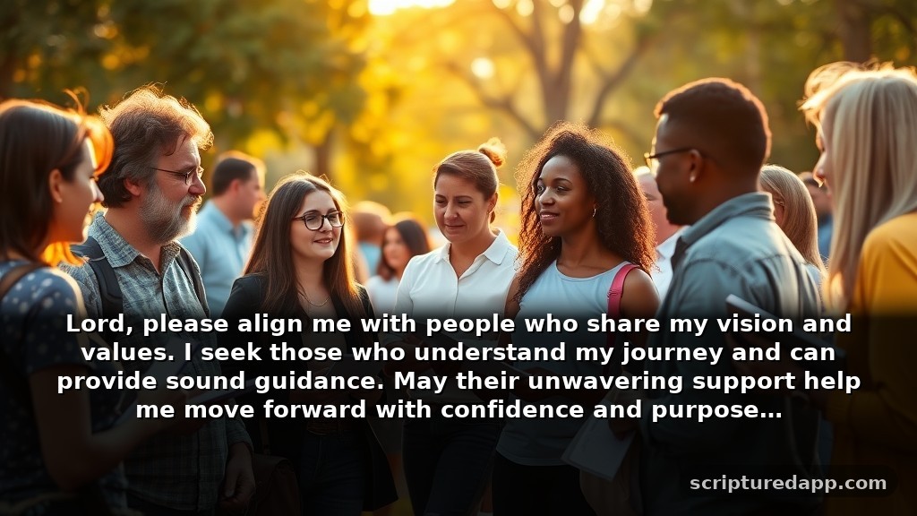 Prayer Points for Destiny Helpers with Scriptures for Guidance in Tough Times: Lord, please align me with people who share my vision and values. I seek those who understand my journey and can provide sound guidance. May their unwavering support help me move forward with confidence and purpose.