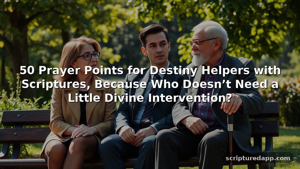 50 Prayer Points for Destiny Helpers with Scriptures, Because Who Doesn’t Need a Little Divine Intervention?