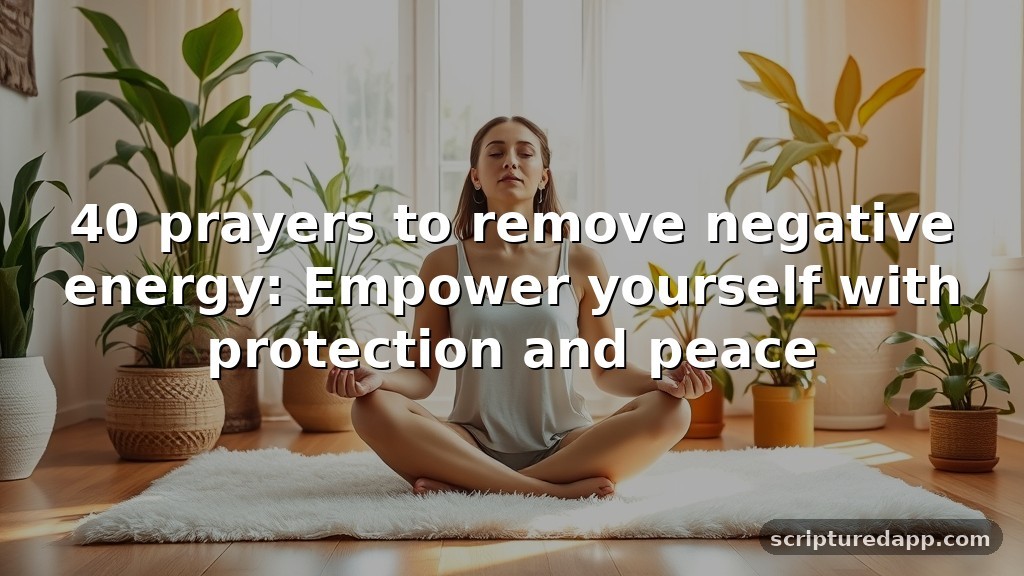 40 Prayers to Remove Negative Energy: Empower yourself with protection and peace