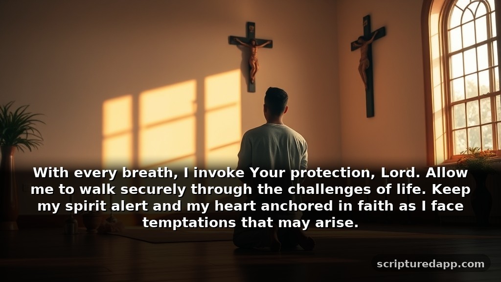 Prayers Against Demons for Personal Protection: With every breath, I invoke Your protection, Lord. Allow me to walk securely through the challenges of life. Keep my spirit alert and my heart anchored in faith as I face temptations that may arise.
