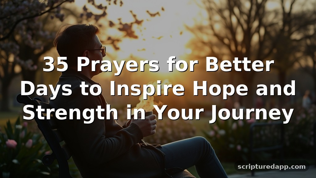 35 Prayers for Better Days to Inspire Hope and Strength in Your Journey