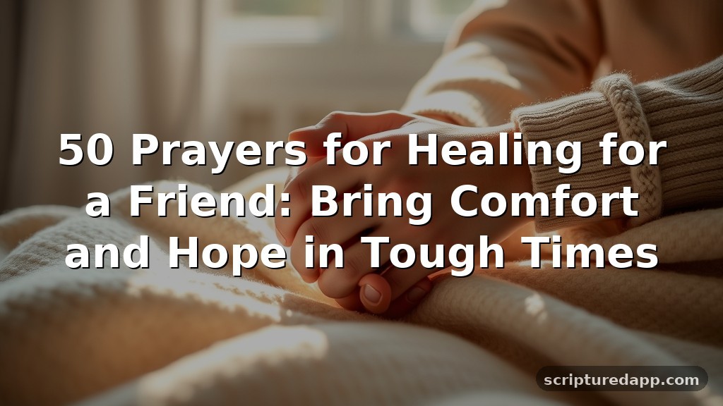 50 Prayers for Healing for a Friend: Bring Comfort and Hope in Tough Times