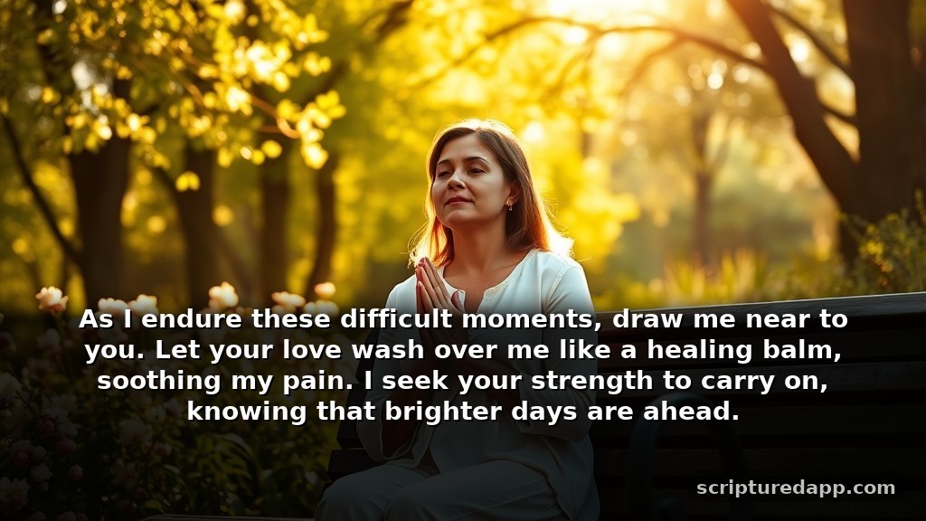 Powerful Prayers for Restoration During Difficult Seasons: As I endure these difficult moments, draw me near to you. Let your love wash over me like a healing balm, soothing my pain. I seek your strength to carry on, knowing that brighter days are ahead.