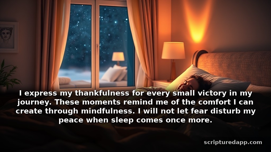 Prayers of Gratitude for Overcoming Sleep Paralysis: I express my thankfulness for every small victory in my journey. These moments remind me of the comfort I can create through mindfulness. I will not let fear disturb my peace when sleep comes once more.