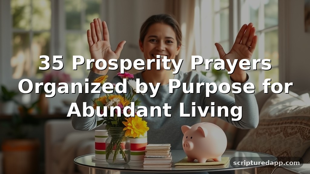 35 Prosperity Prayers Organized by Purpose for Abundant Living