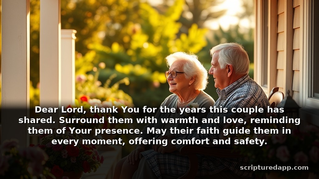Short Religious 50th Wedding Anniversary Prayer for Protection: Dear Lord, thank You for the years this couple has shared. Surround them with warmth and love, reminding them of Your presence. May their faith guide them in every moment, offering comfort and safety.