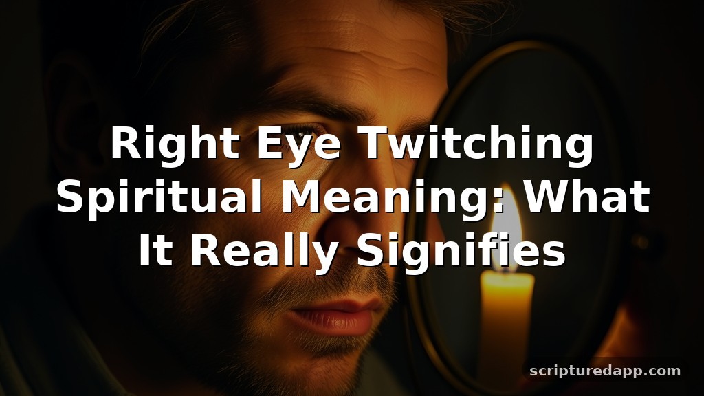 Right Eye Twitching Spiritual Meaning: What It Really Signifies