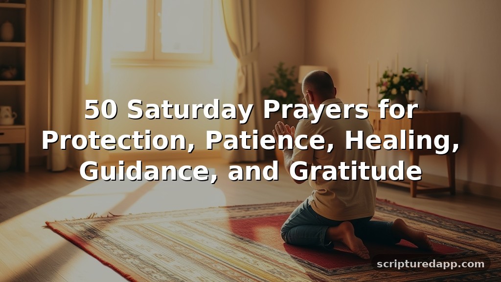 50 Saturday Prayers for Protection, Patience, Healing, Guidance, and Gratitude