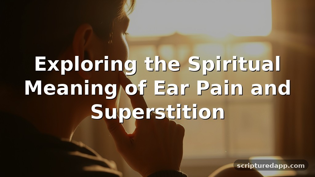 Exploring the Spiritual Meaning of Ear Pain and Superstition