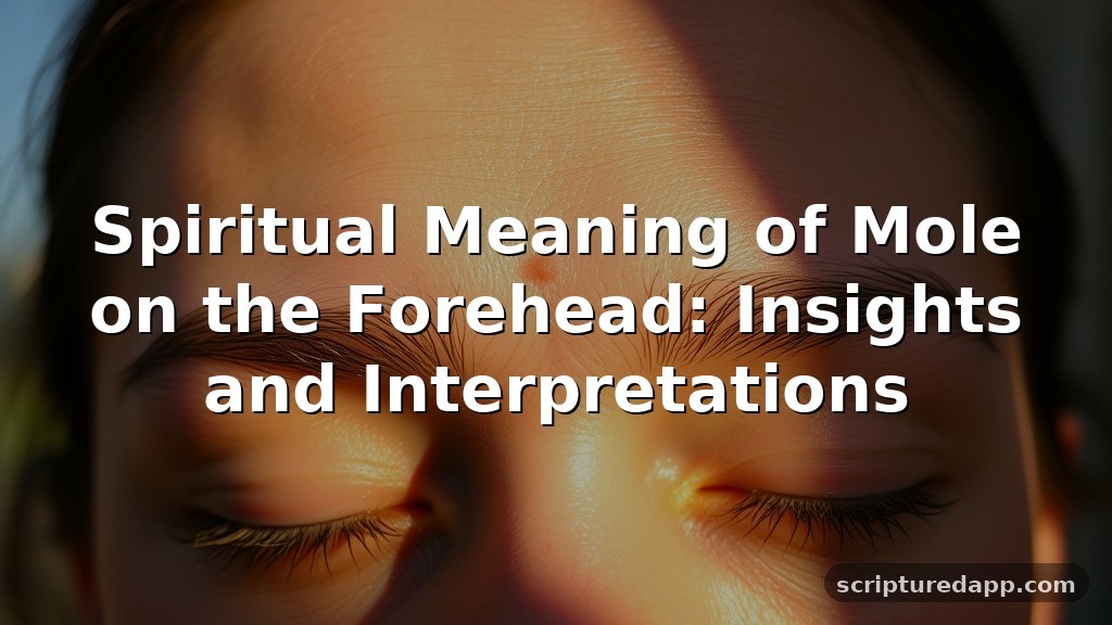 Spiritual Meaning of Mole on the Forehead: Insights and Interpretations