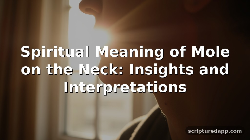 Spiritual Meaning of Mole on the Neck: Insights and Interpretations