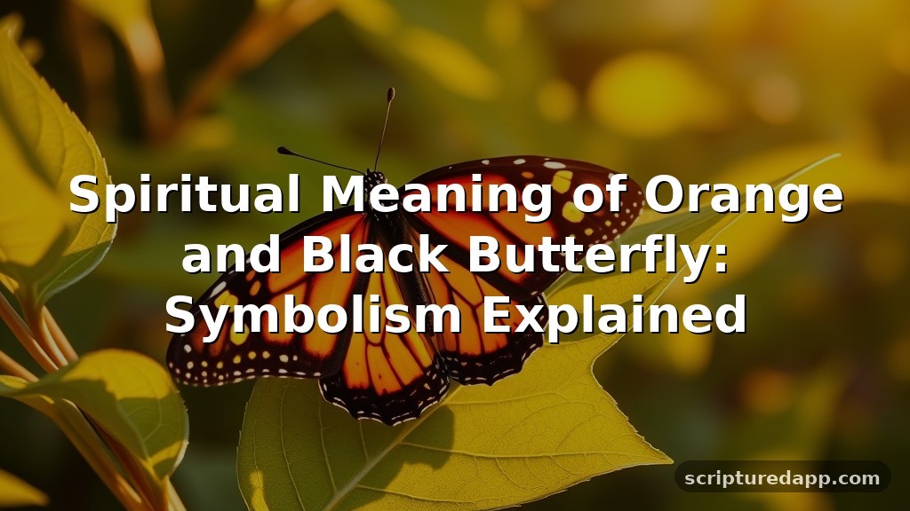 Spiritual Meaning of Orange and Black Butterfly: Symbolism Explained