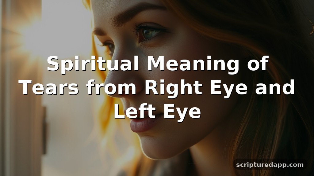 Spiritual Meaning of Tears from Right Eye and Left Eye