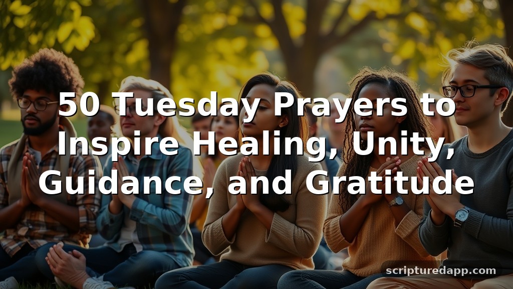 50 Tuesday Prayers to Inspire Healing, Unity, Guidance, and Gratitude