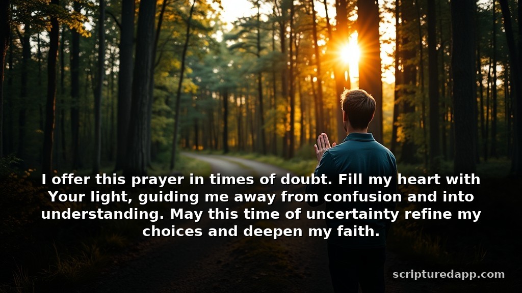 Uplifting Prayers for Guidance in Uncertain Situations: I offer this prayer in times of doubt. Fill my heart with Your light, guiding me away from confusion and into understanding. May this time of uncertainty refine my choices and deepen my faith.