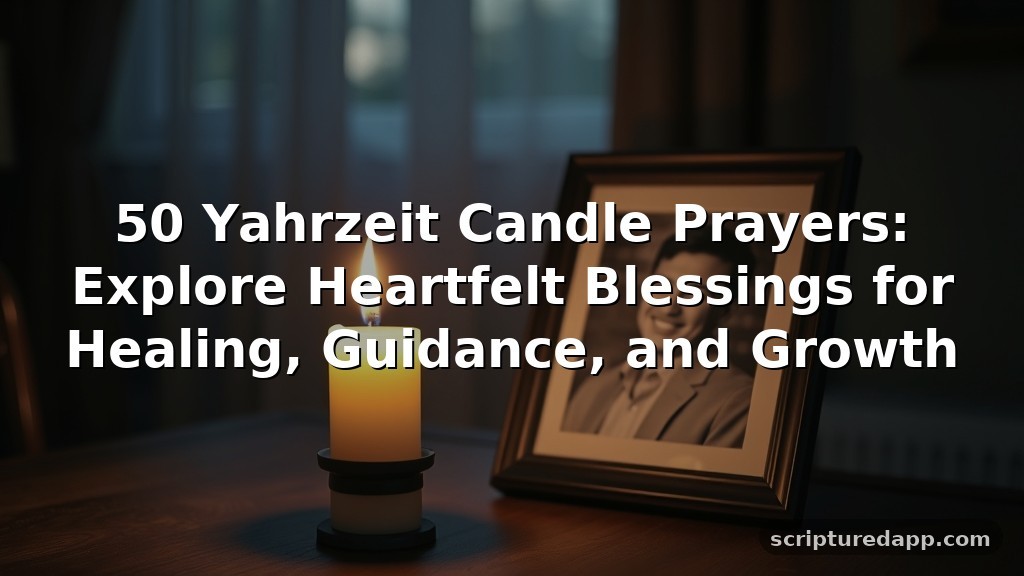 50 Yahrzeit Candle Prayers: Explore Heartfelt Blessings for Healing, Guidance, and Growth