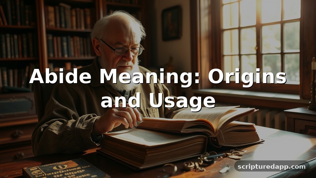 Abide Meaning: Origins and Usage