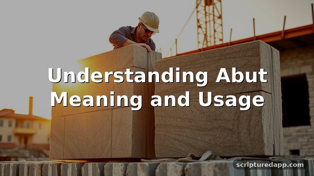 Abut Meaning and Usage