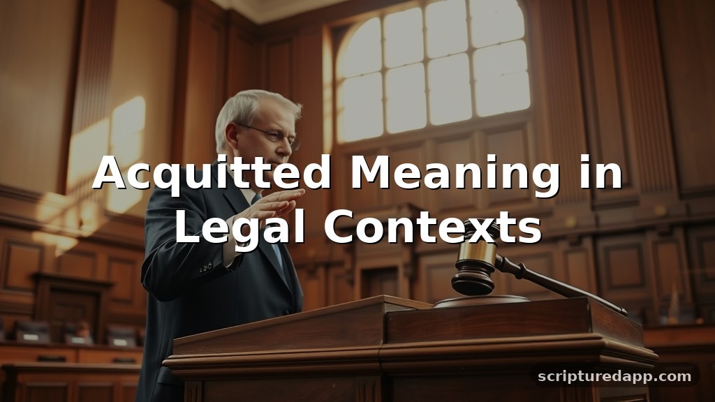 Acquitted Meaning in Legal Contexts