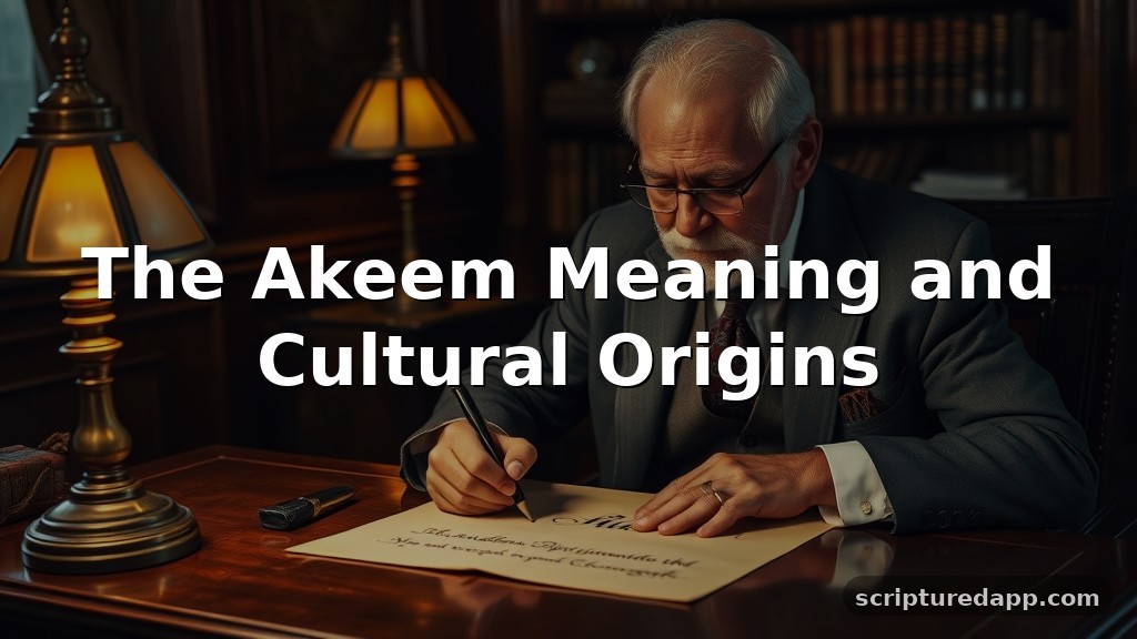 The Akeem Meaning and Cultural Origins