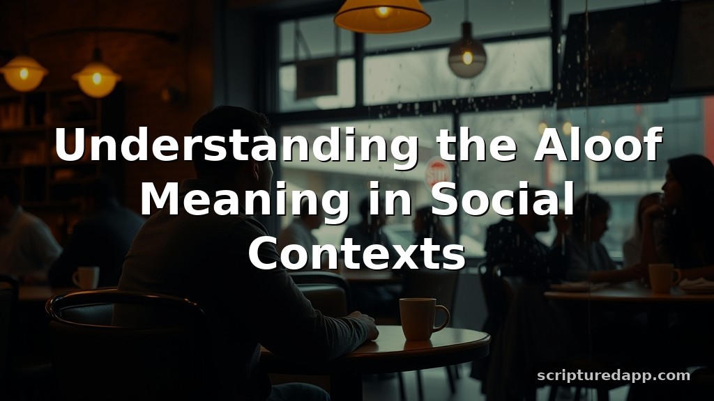 Aloof Meaning in Social Contexts