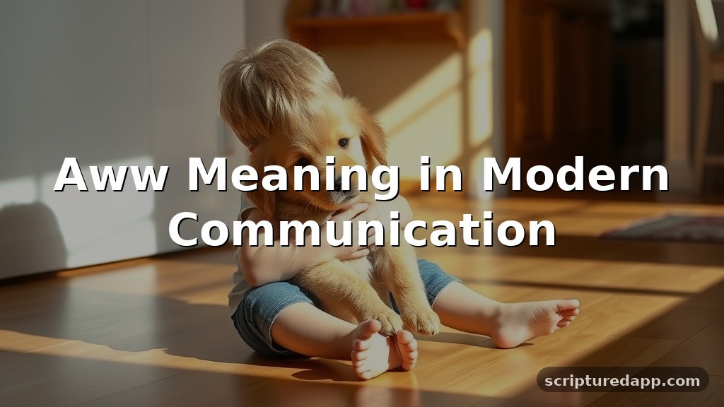Aww Meaning in Modern Communication