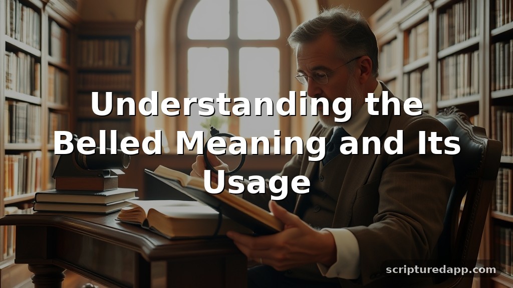 Belled Meaning and Its Usage