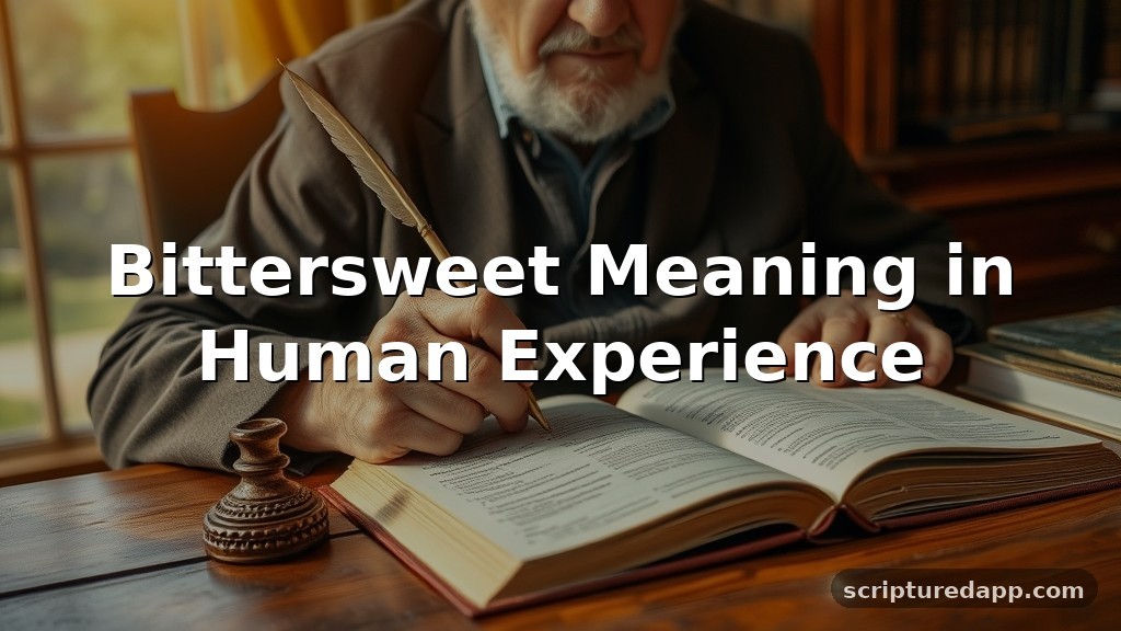 Bittersweet Meaning in Human Experience