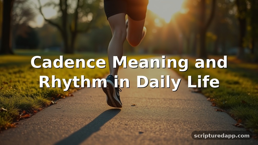Cadence Meaning and Rhythm in Daily Life