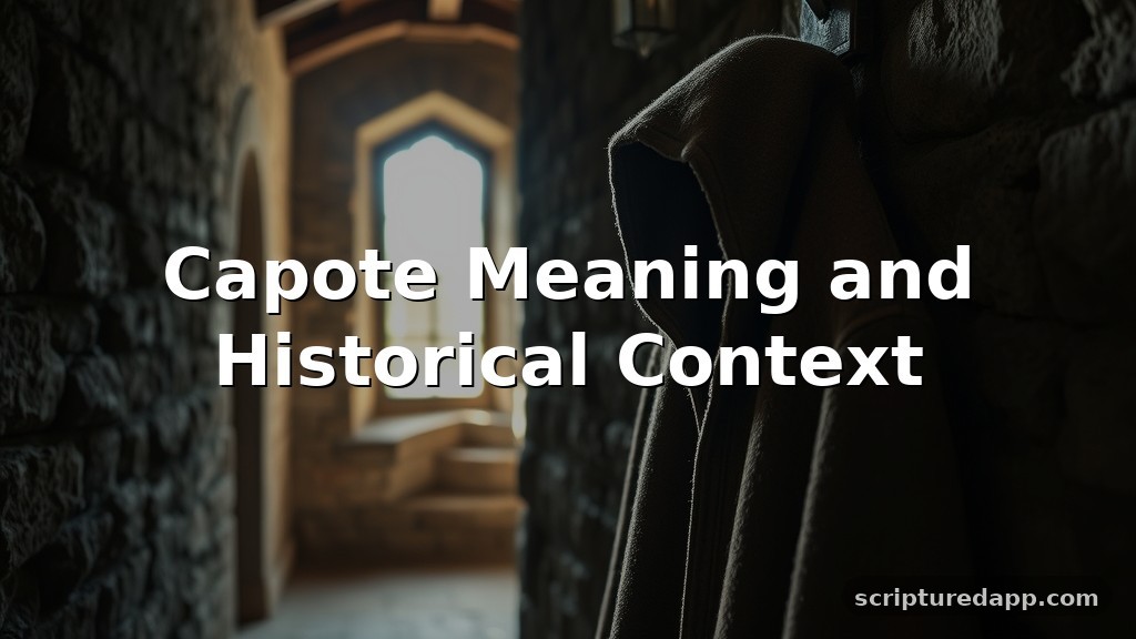 Capote Meaning and Historical Context