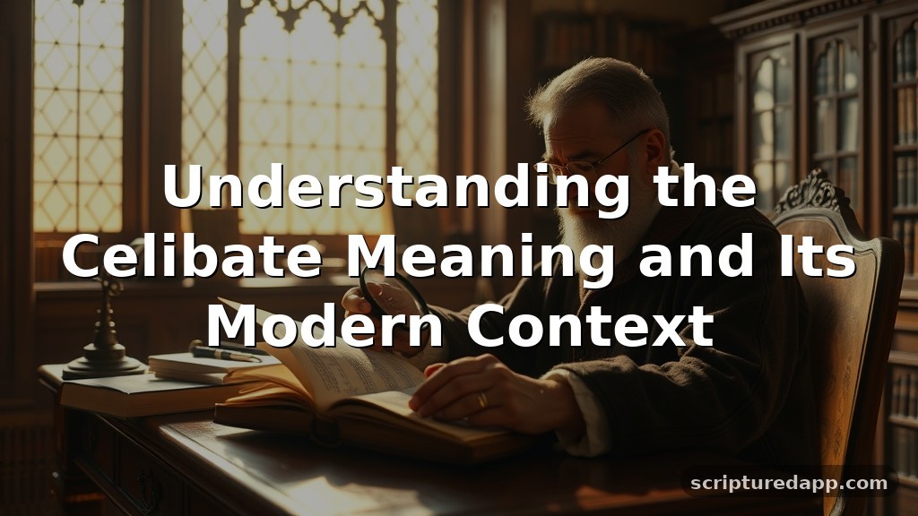 Celibate Meaning and Its Modern Context