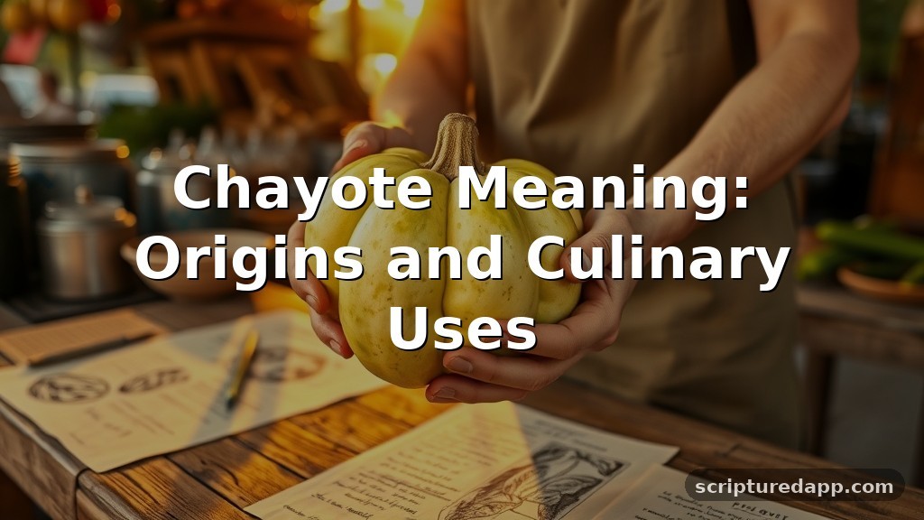 Chayote Meaning: Origins and Culinary Uses