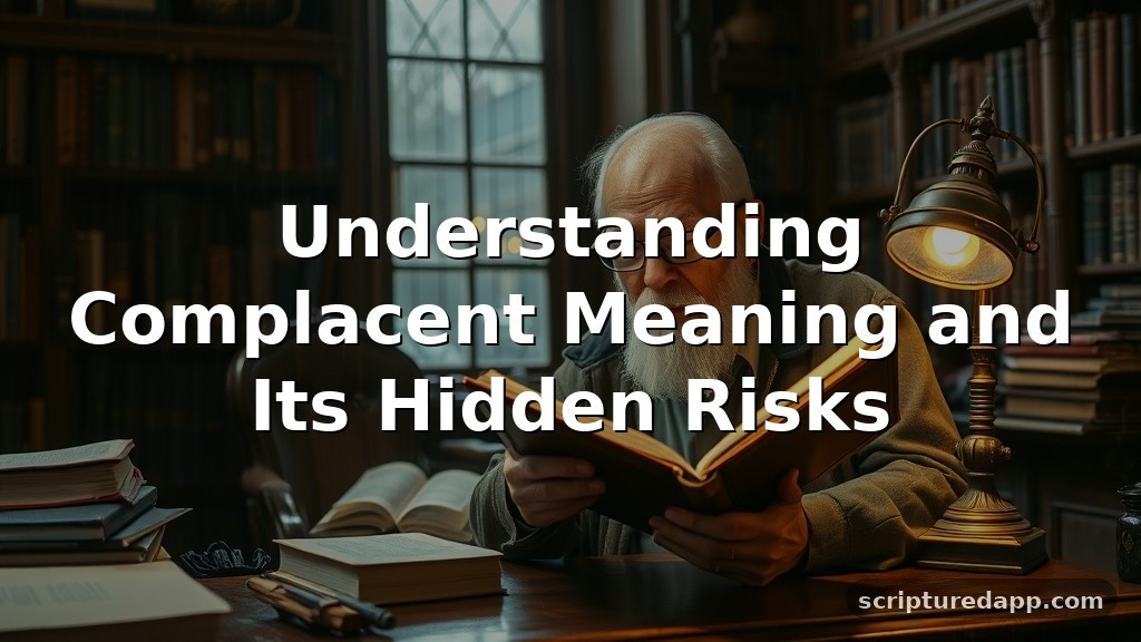 Complacent Meaning and Its Hidden Risks