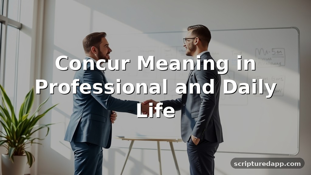 Concur Meaning in Professional and Daily Life