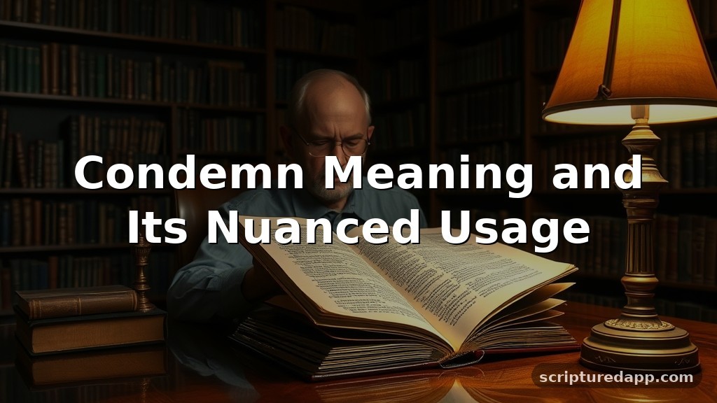 Condemn Meaning and Its Nuanced Usage