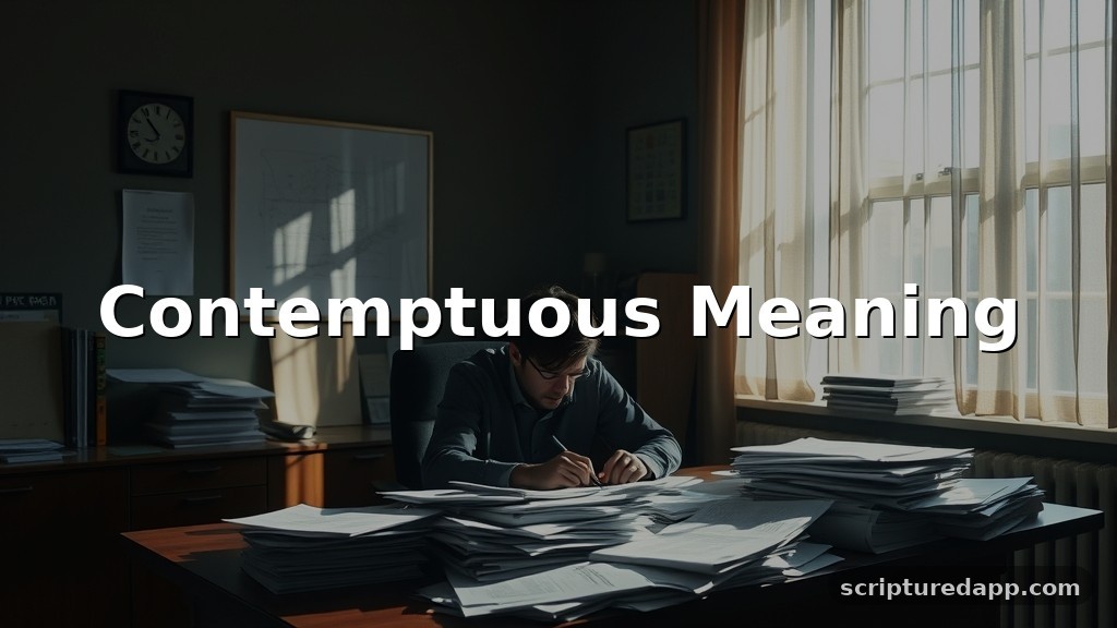 Contemptuous Meaning