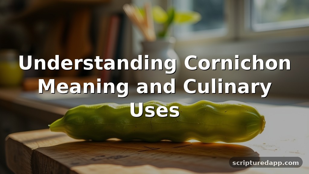 Cornichon Meaning and Culinary Uses