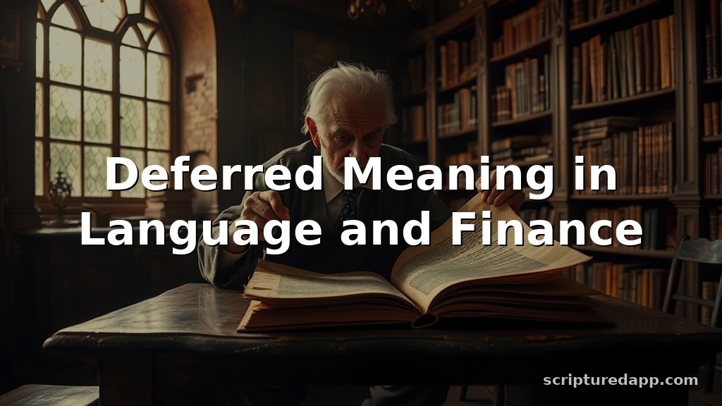 Deferred Meaning in Language and Finance