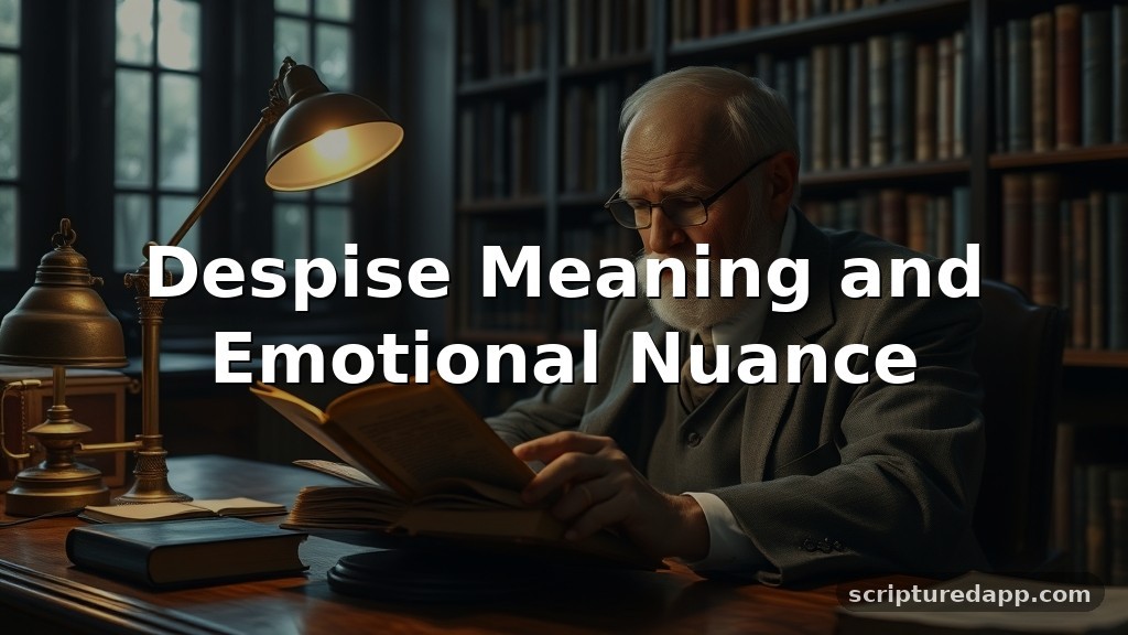 Despise Meaning and Emotional Nuance