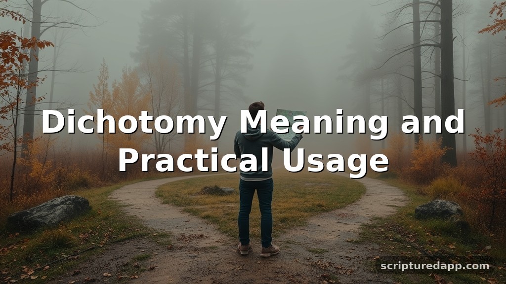 Dichotomy Meaning and Practical Usage