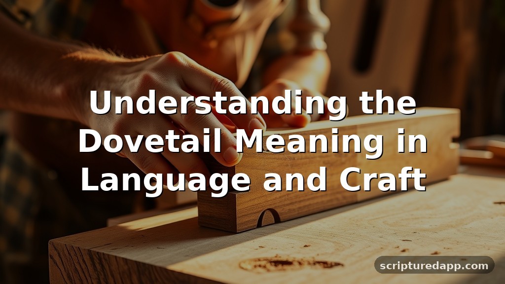 Dovetail Meaning in Language and Craft
