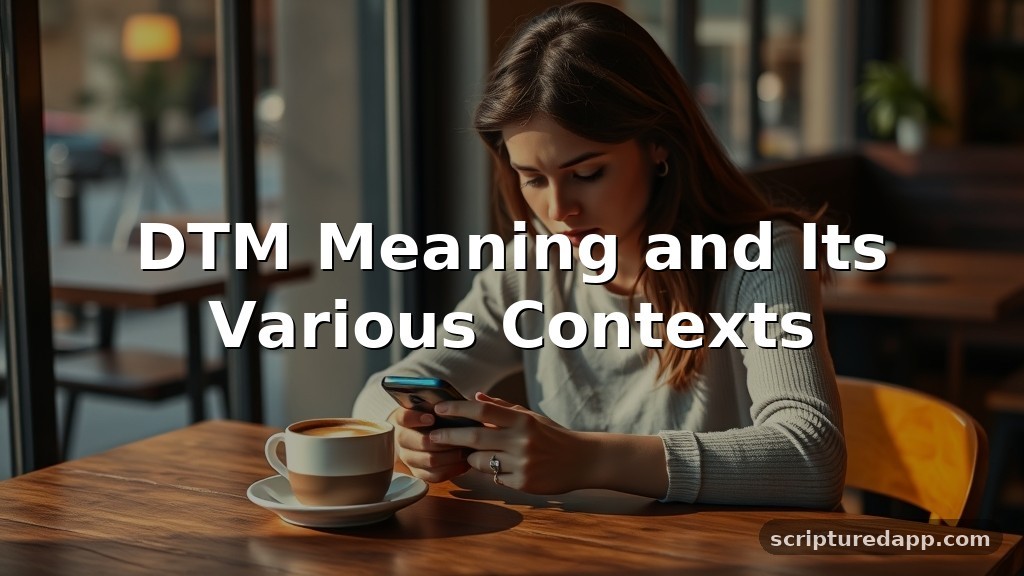 DTM Meaning and Its Various Contexts