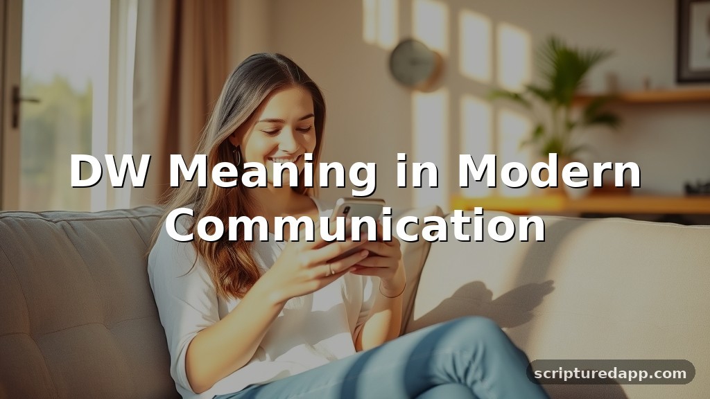 DW Meaning in Modern Communication
