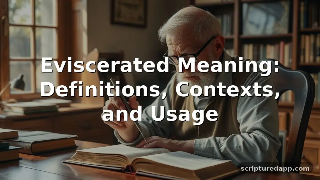 eviscerated meaning