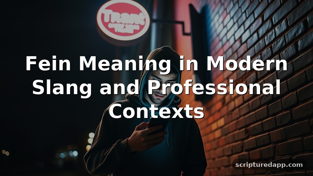 Fein Meaning in Modern Slang and Professional Contexts