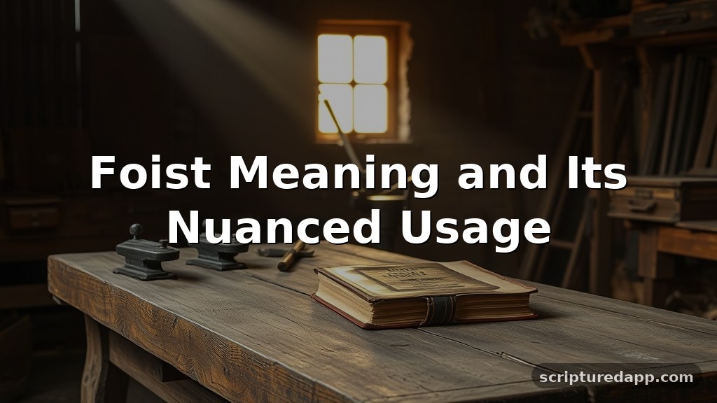 Foist Meaning and Its Nuanced Usage